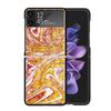 Fashion Gold Pink Geometric Marble Clear Phone Case For Samsung Z Flip 7 6 5 4 3 Galaxy ZFlip7 ZFlip6 ZFlip5 ZFlip4 ZFlip3 5G Pr