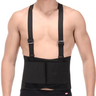 20x105см Рабочий пояснично-крестцовый бандаж для нижней части спины с регулируемыми ремнями Черный