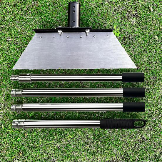 Садовая лопата для уборки Многоцелевая стальная плоская лопата с регулируемой ручкой Прочный скребок для снега Уличная лопата для окантовки газона Удаление льда