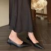 Fashion French Style Temperament Women Pumps 2025 Fashion Pointed Toe Thin Low Heels Shoes Elegant Party Solid Color Soft Women Pumps