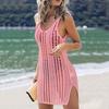 Модная пляжная одежда Cover Up Solid Color Anti UV Summer Hollow Out Bikini Cover Up для моря