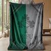 Ireland Rugby Flannel Fleece Blanket Cozy Warm Throw Blanket For Couch Bed Travel All Season Use