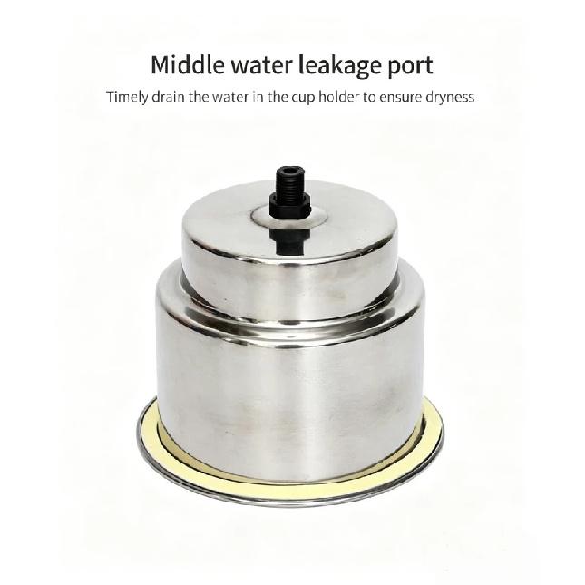 4-Pack Stainless Steel Recessed Cup Holders with Drain Holes, Marine Boat Drink Holders