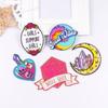 5 Pcs/pack  Fusible Embroidery Patch Iron On Patches For Clothing Thermoadhesive Patches For Jackets Jeans Backpack Ironable Sewing Patch