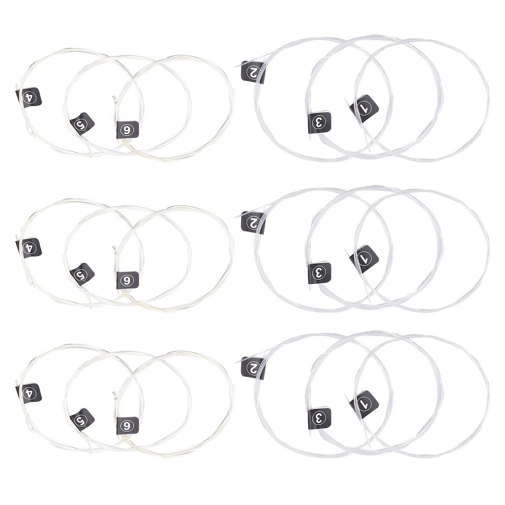 3 комплекта струн для классической гитары, сменные, стабильный строй, нейлоновые, посеребренные, аксессуарыNX36