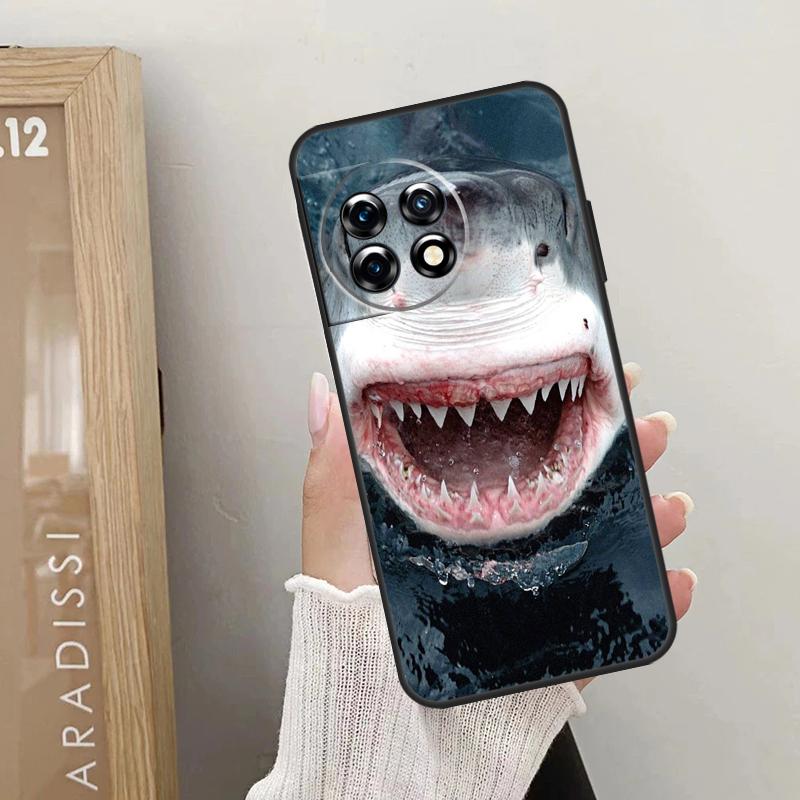 Shark Ocean Fish Case For OnePlus 10T 10R 12R 9R 8T 12 11 9 10 Pro Nord CE 2 3 Lite CE4 2T N10 N20 N30 Cover