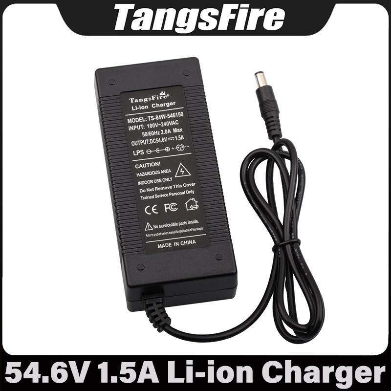 54.6V 1.5A Smart Lithium Battery Charger 13S For 48V Electric Scooter Bike Li-ion Battery Pack Charger DC High Quality Connector