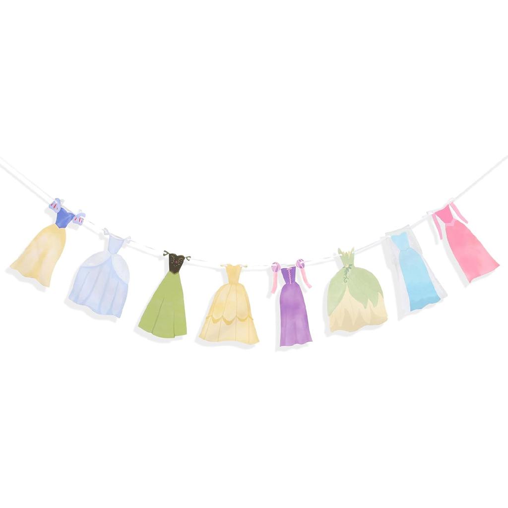 Princess Party Bunting Banner - Princess First Birthday Party Banner,Dress Banner Birthday Decoration, Girl's 1st Party Supplies (banner)