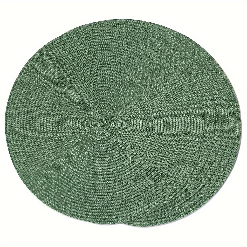1 Pieces 15-Inch Round Woven PP Placemats, Washable Non-Slip Insulated Table Mats for Home Decor Dining Table Festival Party