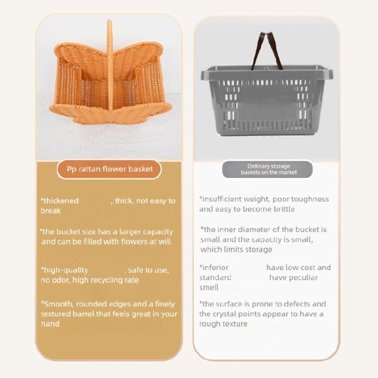 Decorative Butterfly Shaped Basket with Handle Plastic Construction Storage Container For Living Room Bedroom