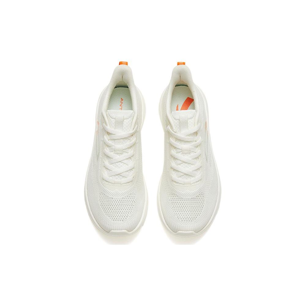 Anta Удобные нескользящие износостойкие кроссовки с низким верхом женские кроссовки белые оранжевые 122325576-1