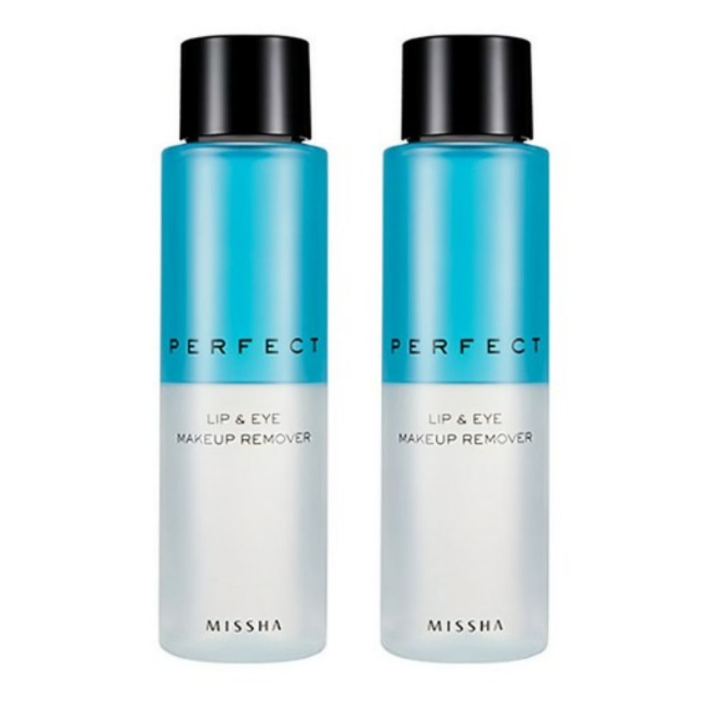 MISSHA Perfect Lip & Eye Makeup Remover Gentle Waterproof Makeup Remover 155ml 2 Pack