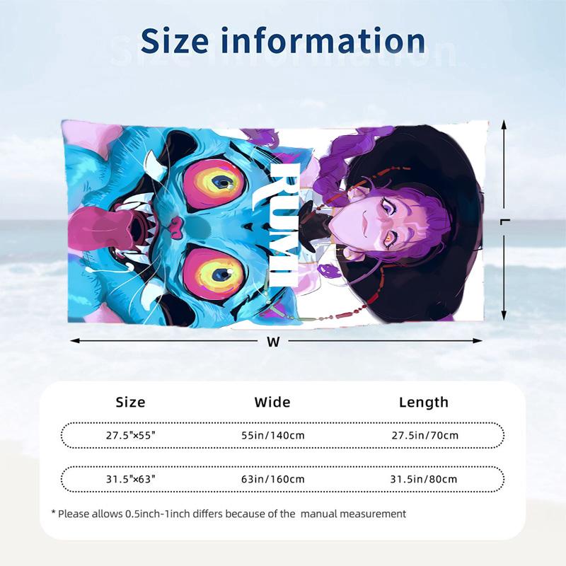 Kpop demon hunters Beach towels also serve as bath towels summer essential a musthave for the outdoors the beach and the pool