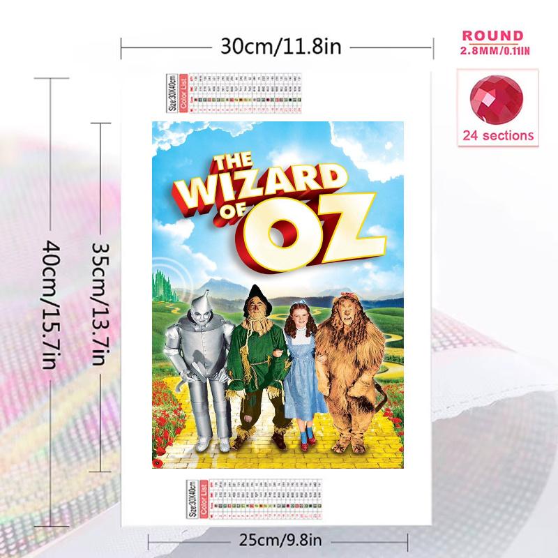 Wizard of oz 100% Round Full Drill 5D DIY Diamond Painting Embroidery Cross Stitch Rhinestone Décor