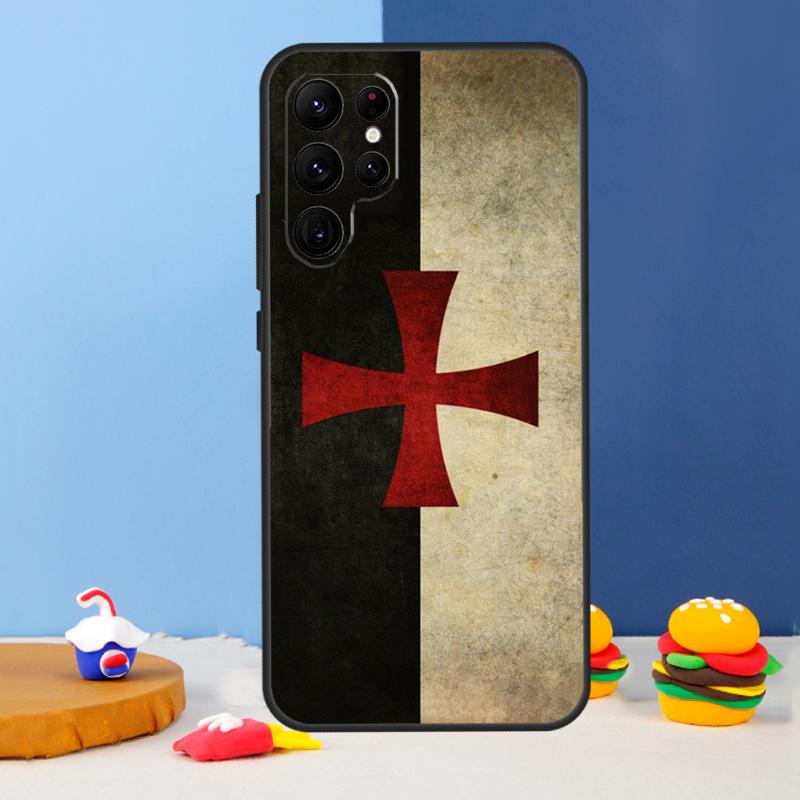 Чехол для телефона Герб тамплиеров Для Samsung Galaxy S25 S24 Ultra S9 S10 S20 S22 S21 S23 Plus S24 FE Чехол Coque