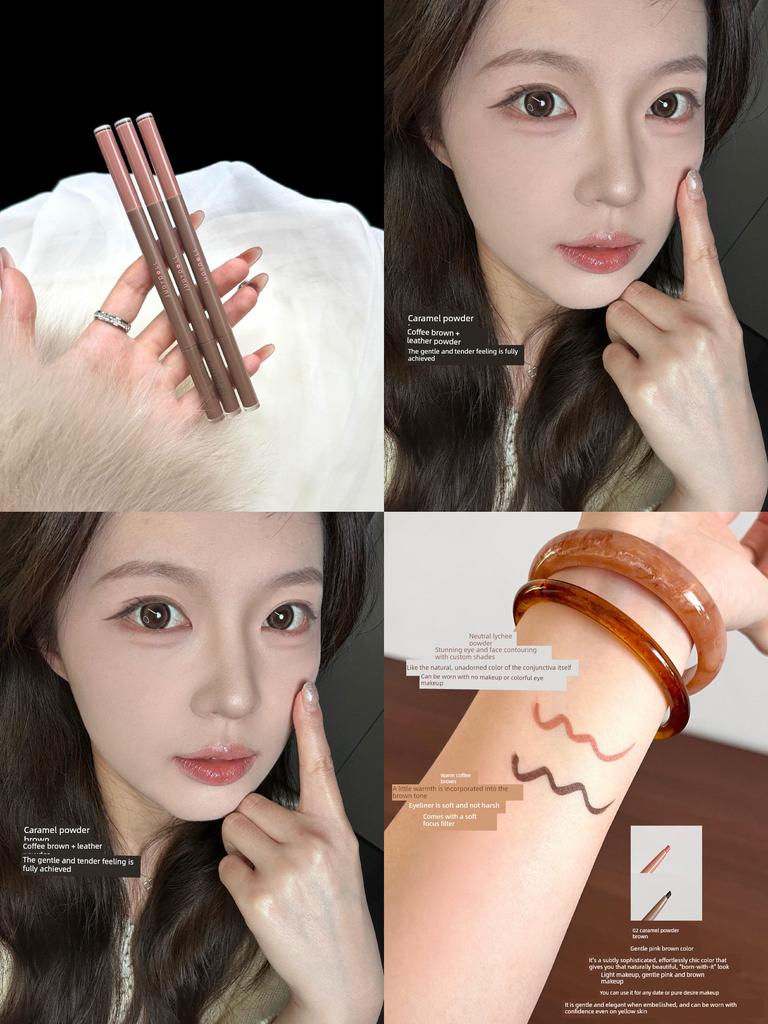 Judydoll Orange Duo Color Eyeliner Gel Pen Is Not Easy to Smudge, Waterproof, Sweat-Proof, Long-Lasting, and Natural-Looking