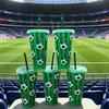 Пластиковый футбольный стакан 710 мл 24 унции Стакан на футбольную тематику Многоразовая бутылка для питья День игры Спорт Футбольная вечеринка Стакан с трубочкой