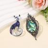 Handmade Feather/Cats Brooch Lightweight Copper Alloy Decoration Accessories For Jackets Scarves And Handbags