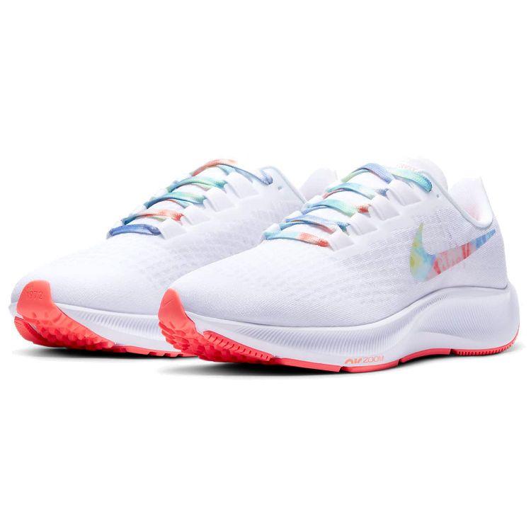 Nike Air Zoom Pegasus 37 Tie-Dye Женские кроссовки Белые Ярко-Манго Многоцветные DD9667-100