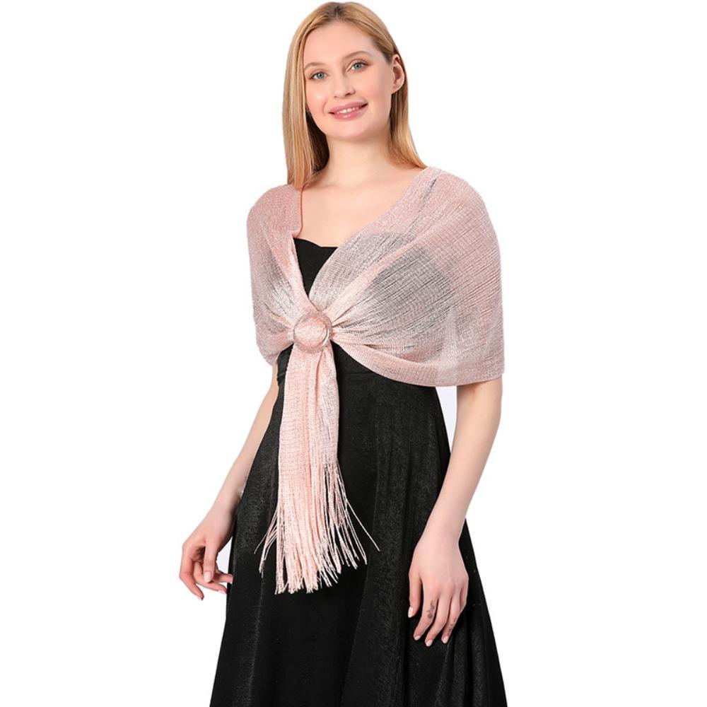 Свадебная вечеринка Блестящий металлический шарф Подружка невесты Леди Накидка Накидки Модные блестящие шали