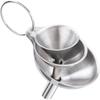 Filling Hip Flask Stainless Steel Funnel Mini Funnel Set Multi Function Mouth Funnel  Household