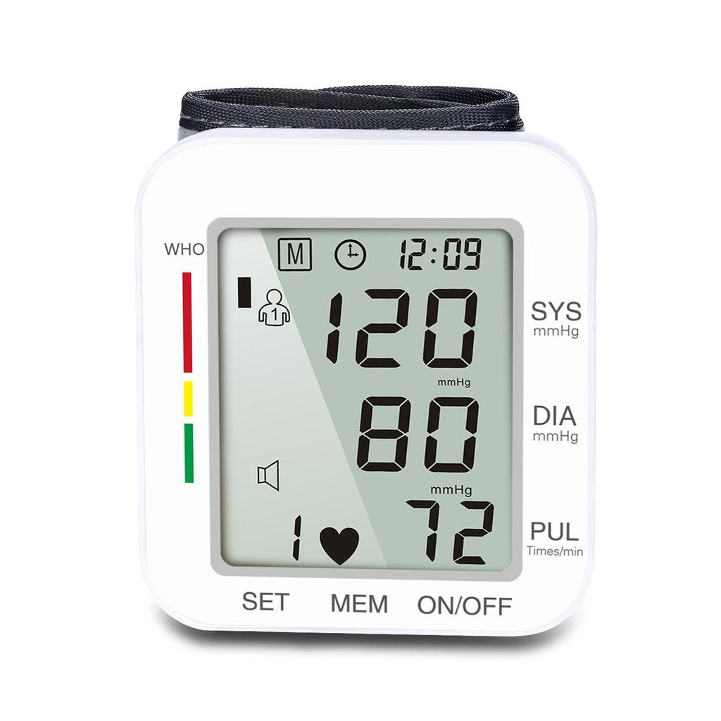Blood Pressure Monitor Voice Cuff Wrist Tonometer Portable Measuring Arterial Pressure Automatic Sphygmomanometer Tensiometro