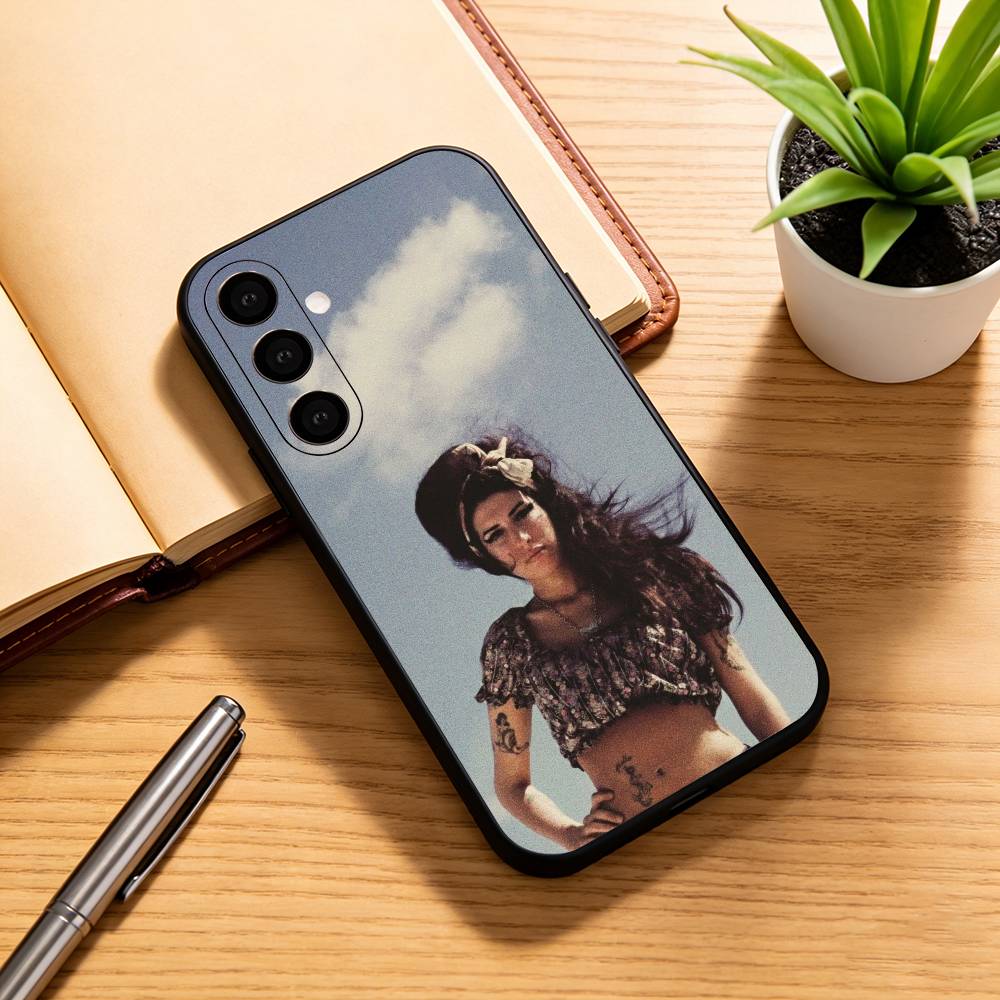 Чехол для телефона A-Amy W-Winehouse Черный Силиконовый Мягкий Для Samsung Galaxy A73,A72,A71,A70,A53,A52,A51