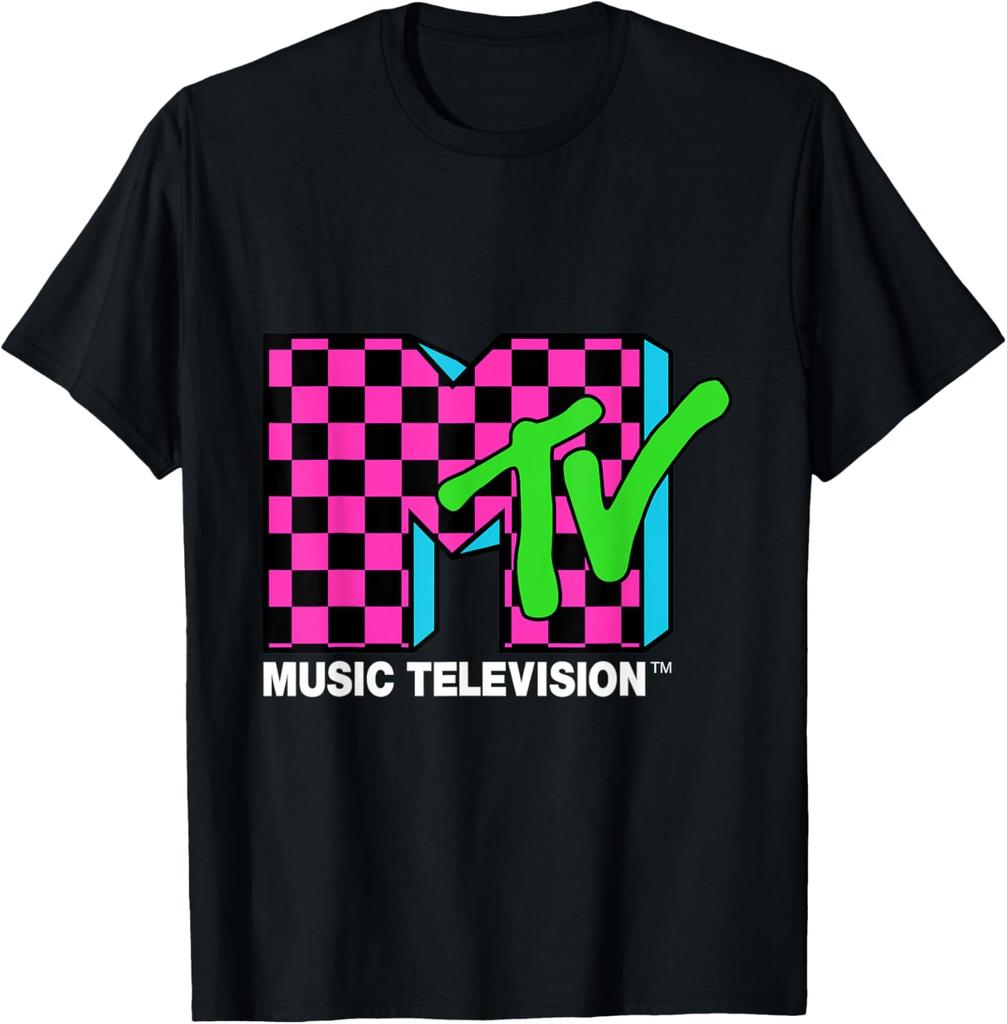 Летняя Классическая Хлопковая Футболка с Коротким Рукавом с Узором MTV