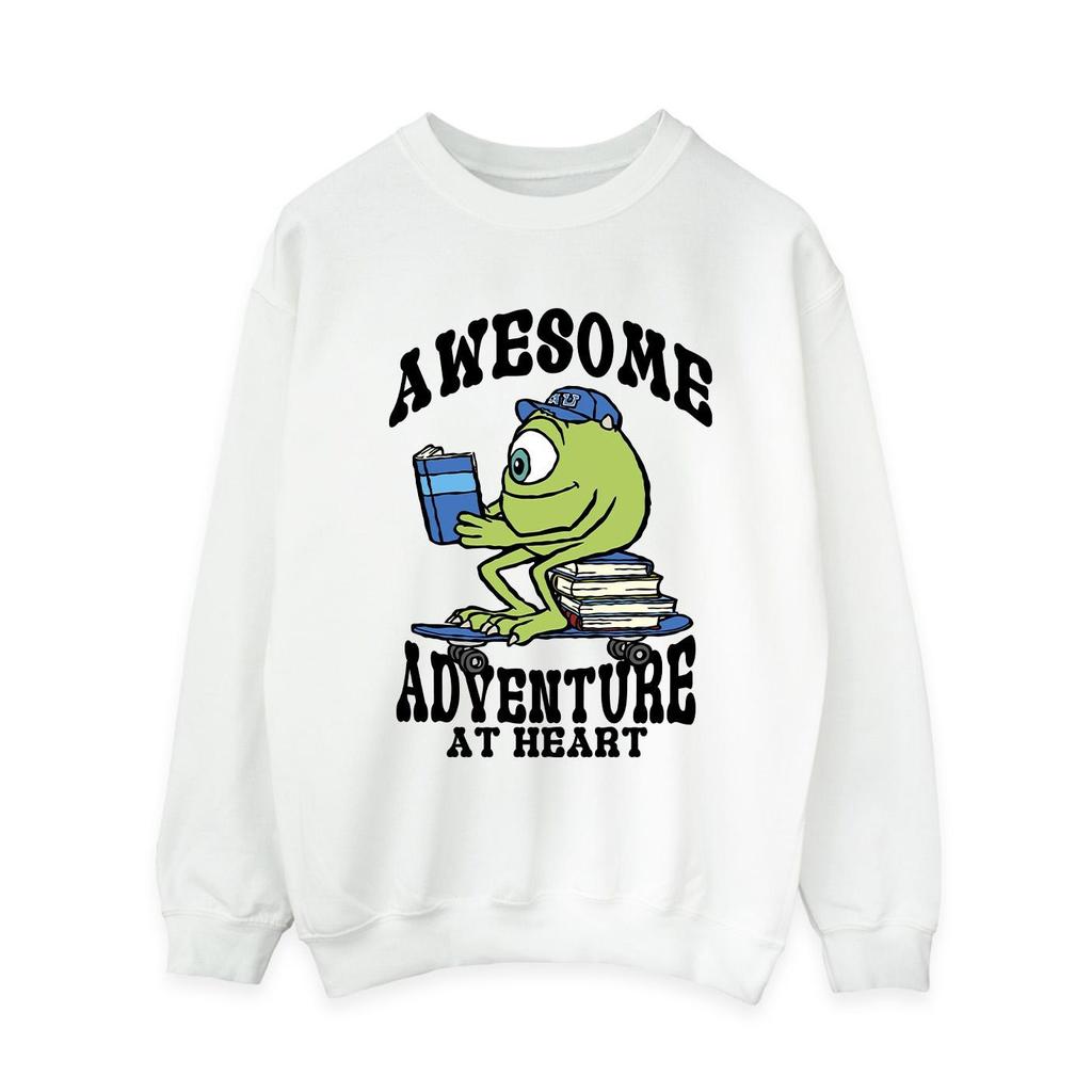 Monsters Inc Womens/Ladies Mike Wazowski Reading Sweatshirt