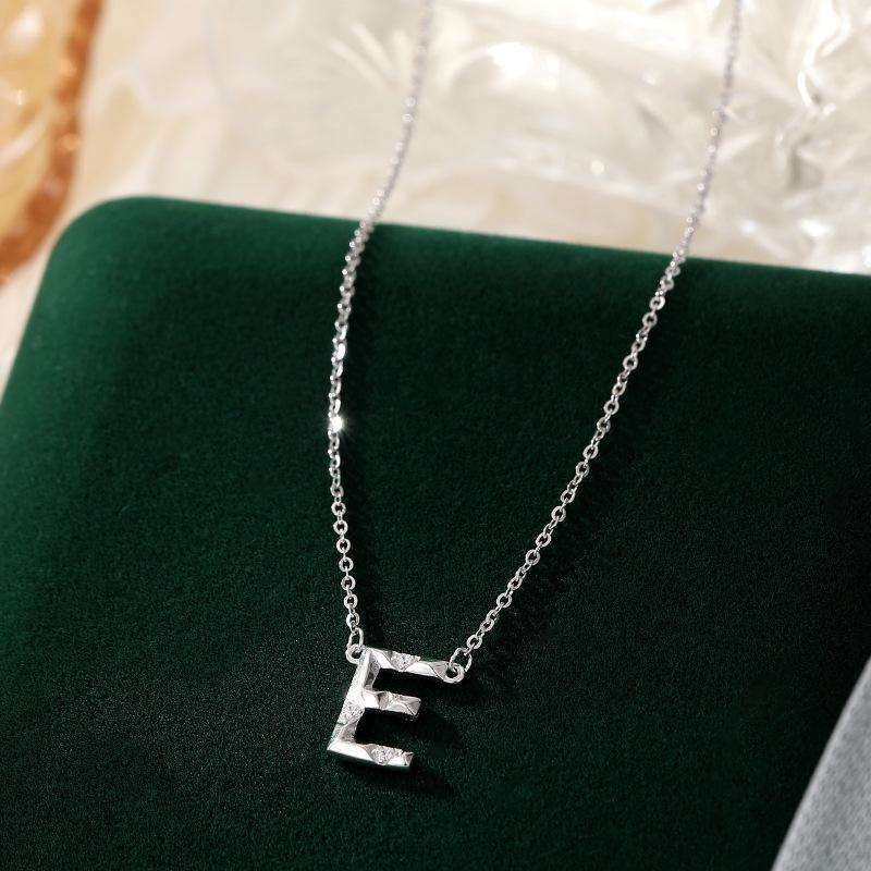 Ожерелье Banyan Tree S925 Silver Diamond с английскими буквами - элегантная и универсальная цепочка для ключицы для женщин