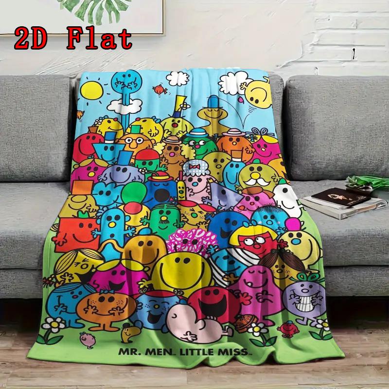 Gentlemen theme 2D Flat Pattern Flannel Blanket High quality All Seasons Warmth and Comfort Perfect for Christmas Gifts.P260914531