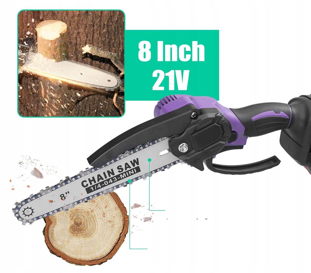 Electric Chain Saw For Branches 7.30 Inch Battery Chain Saw 2Xaku