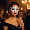 Plastic Halloween Masks Party Cosplay Props Venice Mask Personality Glitter Mask  Women