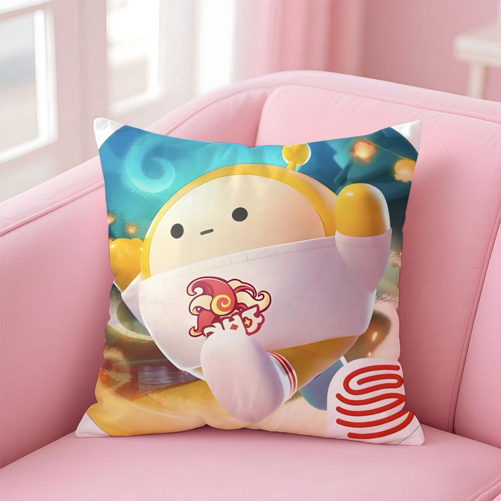 EEggy Party Cushion Cover Pillow Case Soft Friendly Fabric Concealed Zipper