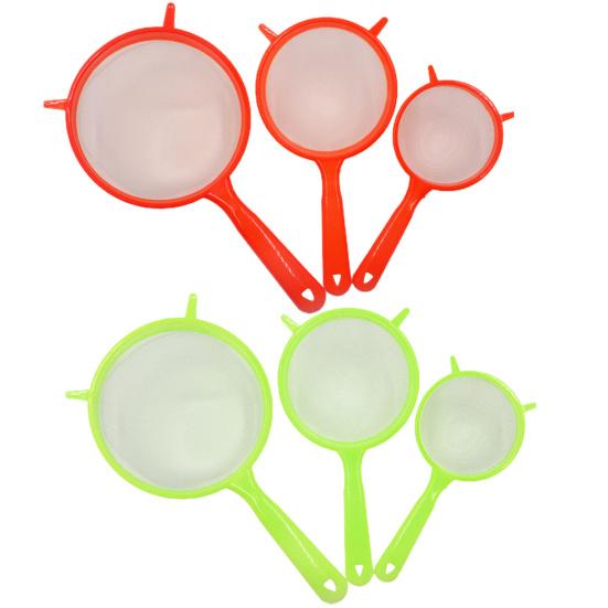3 шт. пищевое сито с подвесным отверстием, сетчатый фильтр-совок, легкий прочный фильтр-сито для домашней кухни