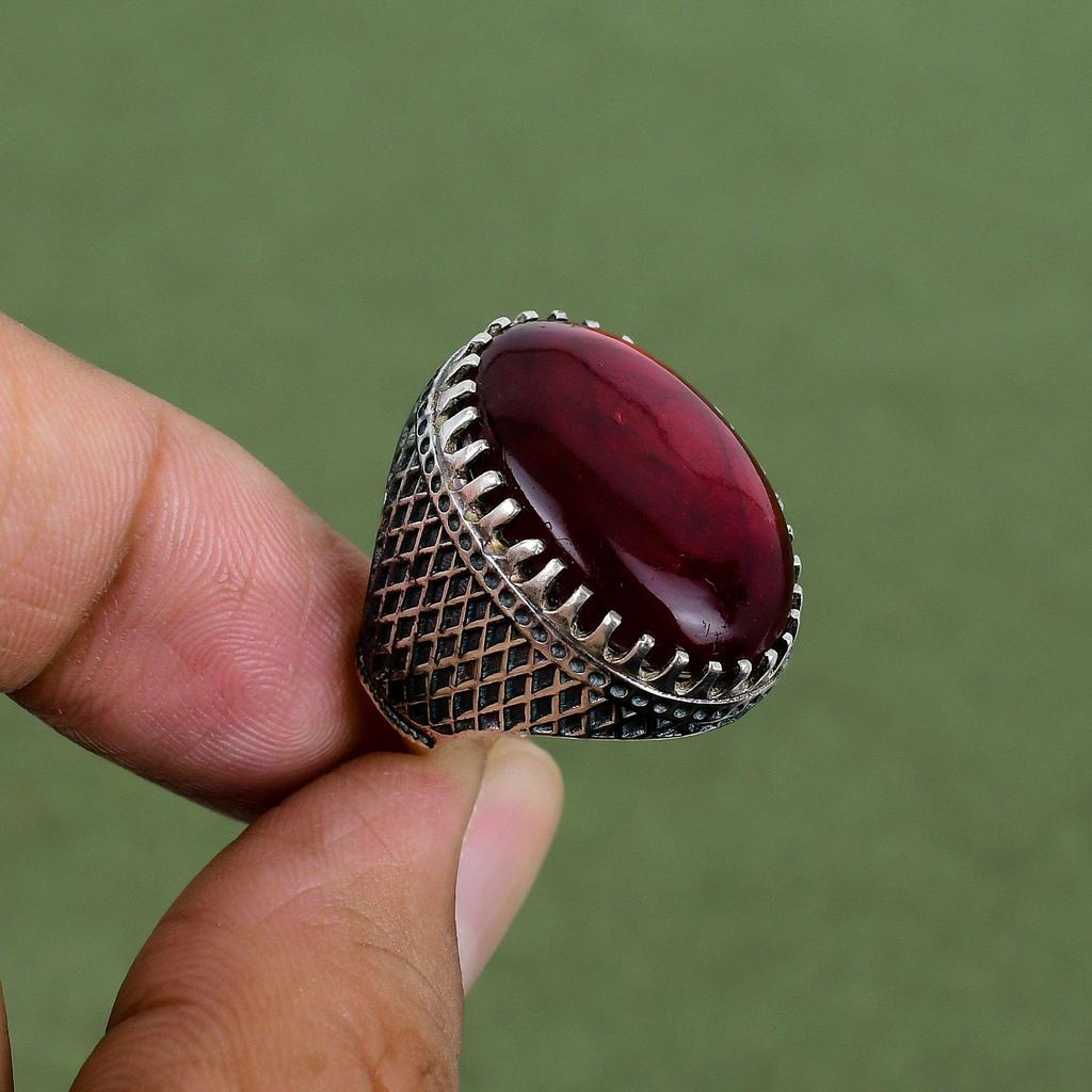 Red Fire Labradorite Ring 925 Sterling Silver Ring Gemstone Handmade Ring Antique Jewelry Decent Ring Gifts For Women Available In Ring Size