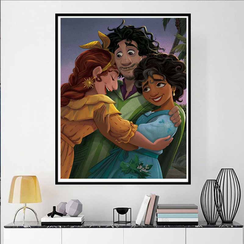 Disney Алмазная живописьТеплая сцена с Бруно и его братьями и сестрами из мультфильма «Полный дом волшебства» Мозаика Алмазная вышивка Крестиком Сделай сам Подарок Домашний декор