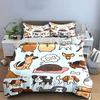 Cartoon Dogs Bedding Set Bedding Duvet Cover Set Duvet Cover Pillowcases  (1 * Duvet Cover 2 * Pillowcases, without duvet insert)