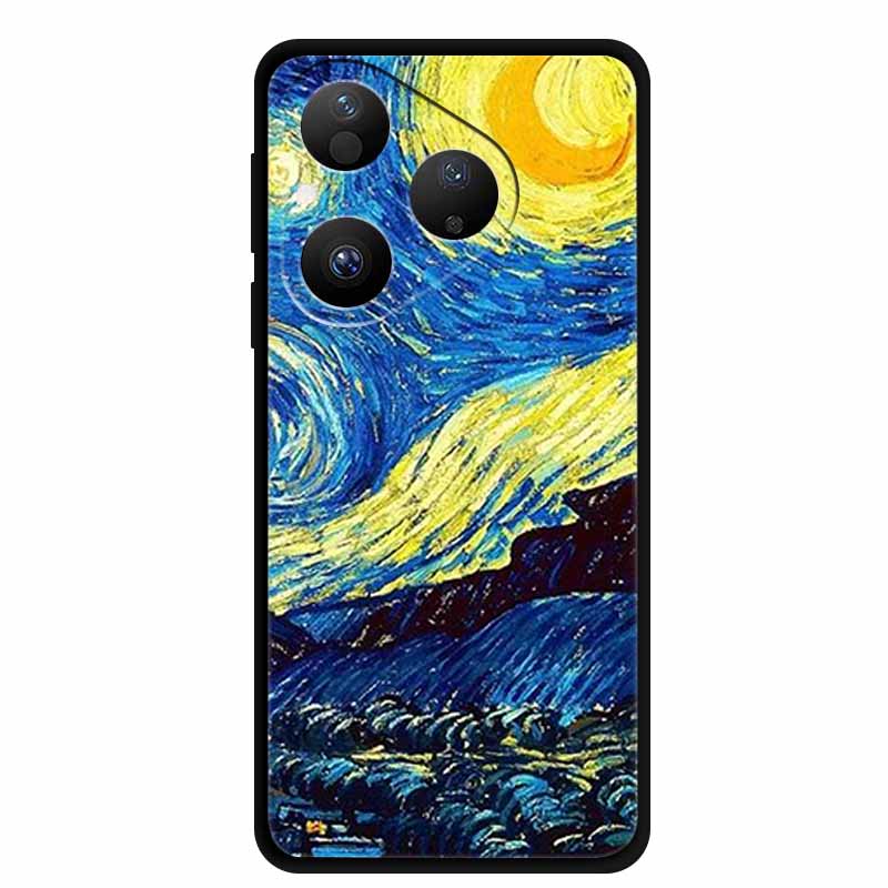 Красочный чехол для Huawei Pura 80 Чехол Мультяшное Животное Силиконовый Черный Мягкий Чехол для Huawei Pura 80 Чехол Защитный Бампер Pura80
