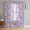 Mushroom Plant Vintage Translucent Curtains for Bedroom Living Room Decoration Window Drape ideal for Kitchen Area Tulle Voile Organza Curtains