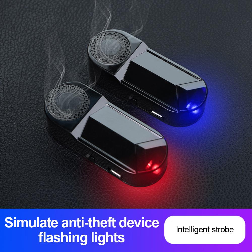 Car Solar Power Strobe Signal Security System Universal Motorcycle Flash Warning LED Light Alarm Lamp Anti-theft Caution Lights