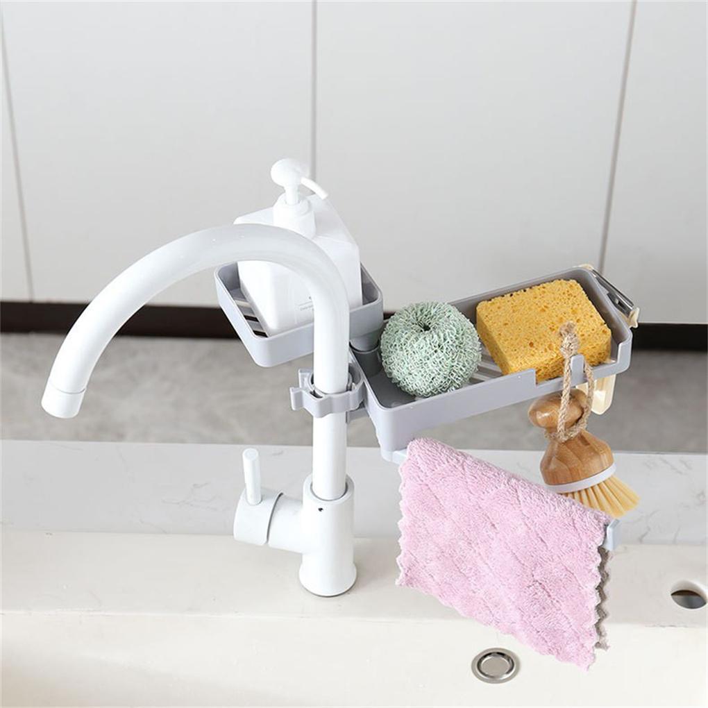Держатель для губки для крана, кухонная столешница для ванной, полка для хранения полотенец, экономящая место, полка для мочалок