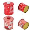 2PCS Christmas Jar with Lid Gift Candy Storage Jar Tinplate Sealed Storage Canister for Biscuits Sna