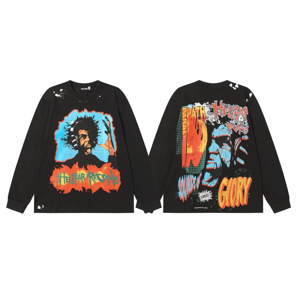 Кросс 2025 Hellstar Модный Уличный Свободный Худи с Длинным Рукавом для Мужчин и Женщин – Осенняя Одежда