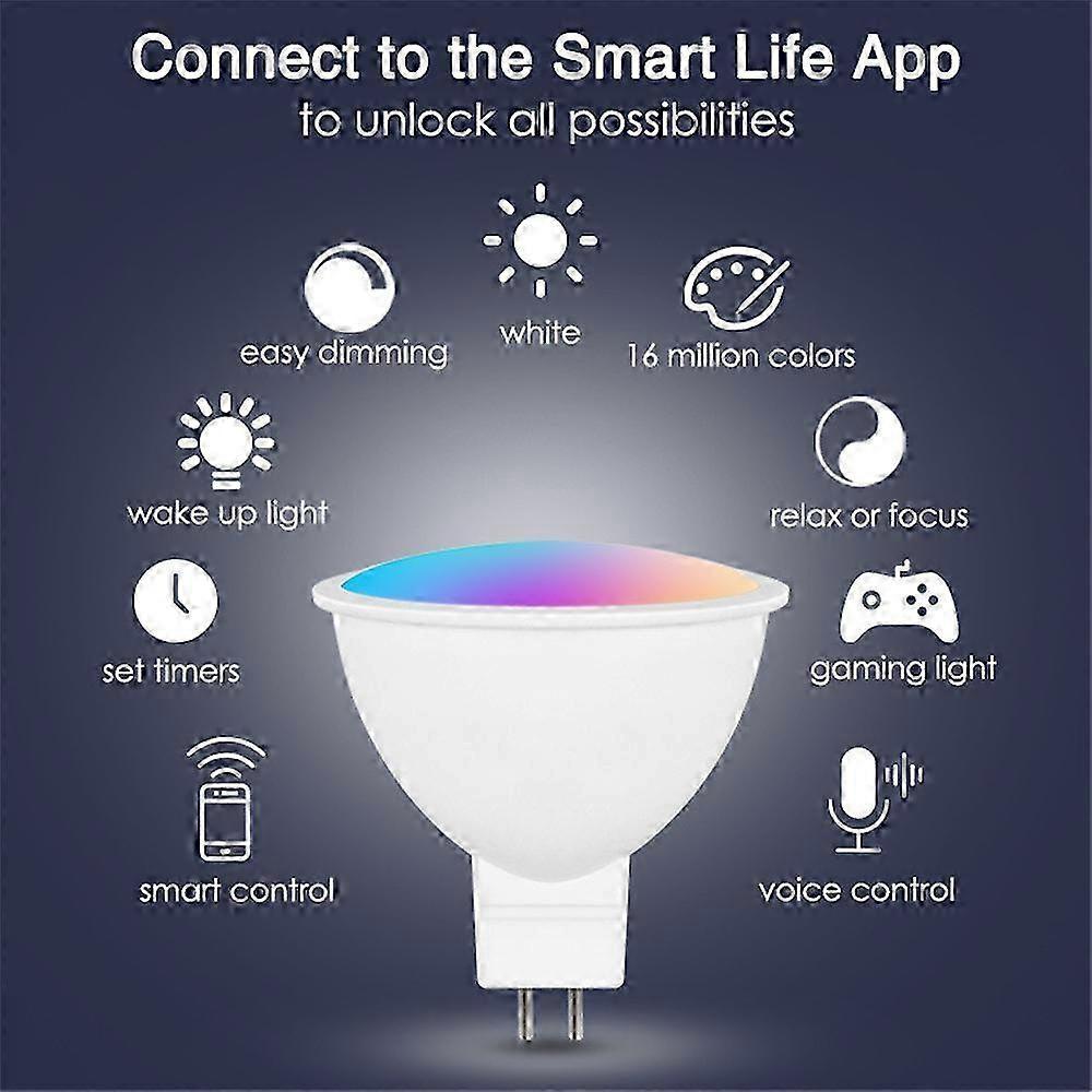 3 шт. Умная лампочка Homekit WiFi MR16, умная светодиодная лампочка 12 В, RGBCW, диммируемая, голосовое управление Siri, 5 Вт, направленный свет, изменение цвета