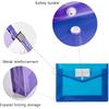 HOUYEE 10 Pieces Plastic Envelope Expanding File, Folder with Snap Closure and Pocket, Fit for US Letter Size & A4 Size,Waterproof Transparent File