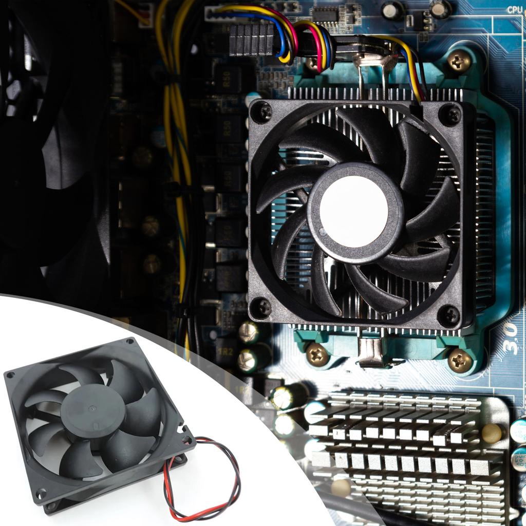 Rosfix Wentylator 80x80x25 2PIN 24V – Wydajne Chłodzenie | Niska Głośność 25 dBA | Łatwy Montaż I Solidna Konstrukcja