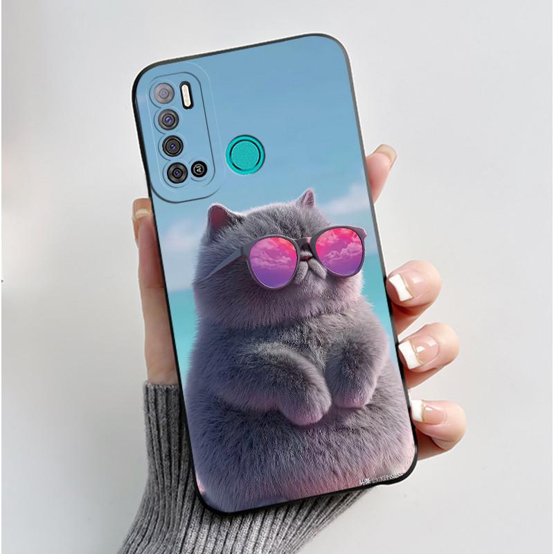Защитный противоударный мягкий чехол для телефона Tecno LC7/Pouvoir 4/Pouvoir 4 Pro/LC8/Spark Power 2 Черный чехол Уникальный дизайн Обложка