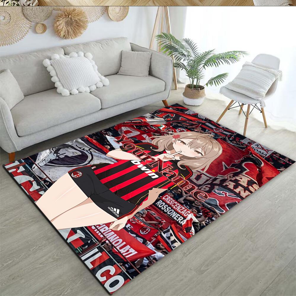 Ac Milan Customizable Name Floor Mat Perfect for Dining Room Foyer Decorate room Bedrooms Antislip Carpet Anime Office Decor Spiritual Gift