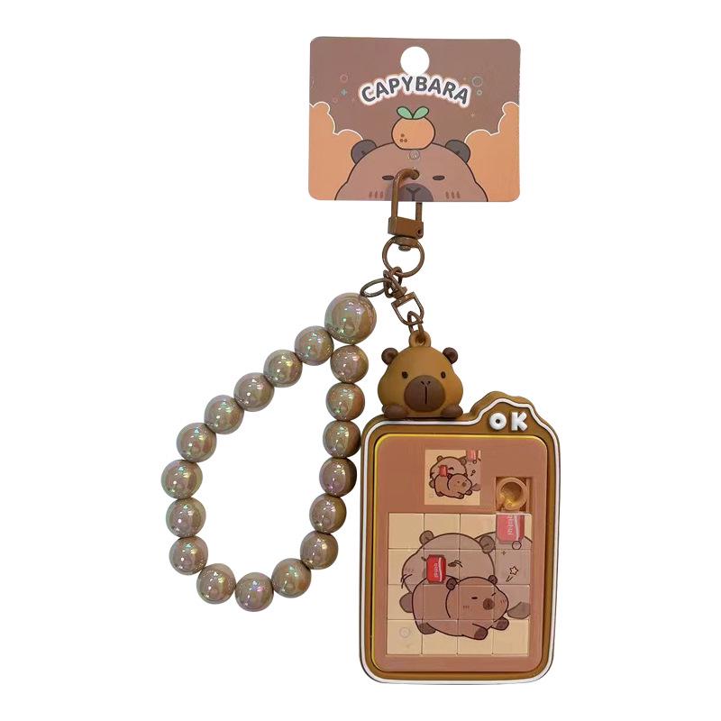 Брелок-пазл Капибара Хуажун Дао: Милый кулон-подвеска на школьный рюкзак в виде капибары и маленький подарок